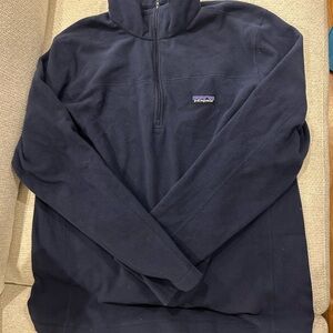 EUC Patagonia Dark Blue Fleece 3/4 zip shirt